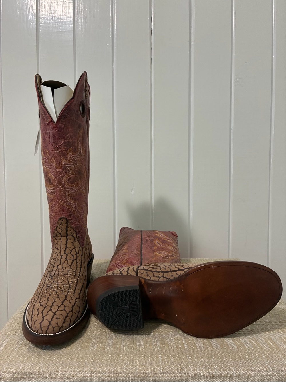 New Hondo Boots Men’s Western Cowboy Boots US Size 10.5 EE Style 9856